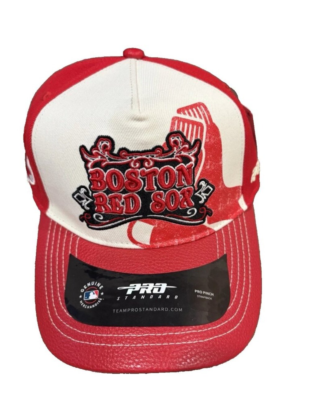 Pro Standard Adult Unsiex Boston Red Sox Cream Wool Strapback Hat MLB